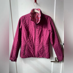 Marmot women’s reversible quilted purple jacket size XS outdoor winter colorful